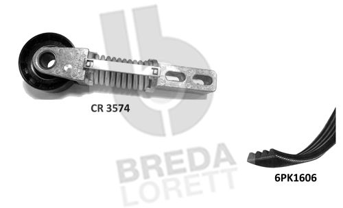 BREDA LORETT Поликлиновой ременный комплект KCA0044